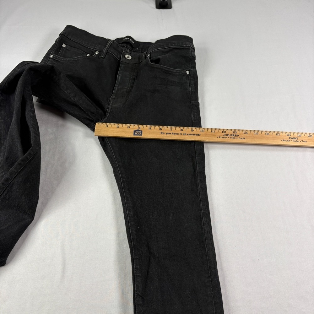 Purple Brand Jeans Mens 34x32 Black P001 Skinny Denim Button Fly - Picture 12 of 15